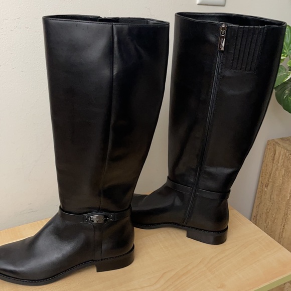 Michael Kors Black  Finley Riding Boot - New - Picture 1 of 10